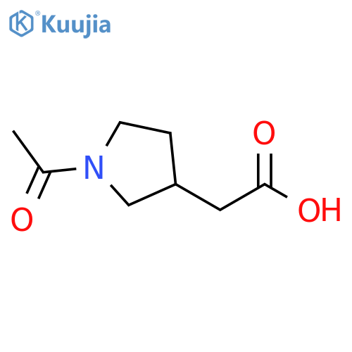 3-Pyrrolidineacetic acid, 1-acetyl- structure