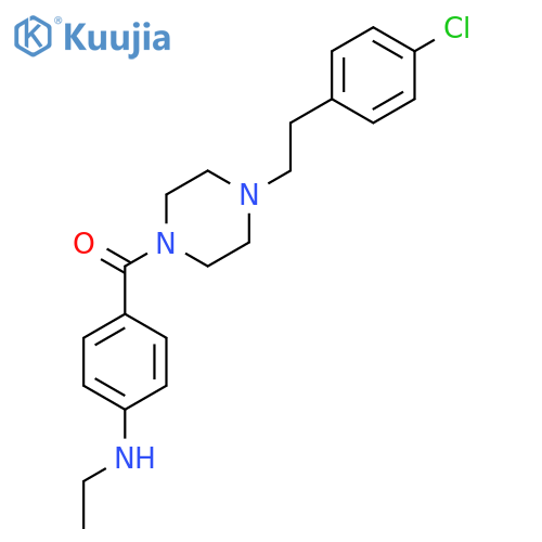 Piperazine, 1-[2-(4-chlorophenyl)ethyl]-4-[4-(ethylamino)benzoyl]- structure