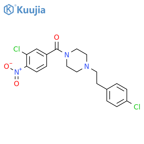 Piperazine, 1-(3-chloro-4-nitrobenzoyl)-4-[2-(4-chlorophenyl)ethyl]- structure