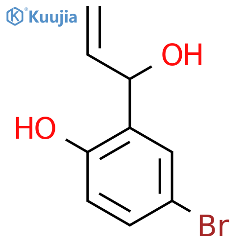 4-bromo-2-(1-hydroxyprop-2-en-1-yl)phenol structure