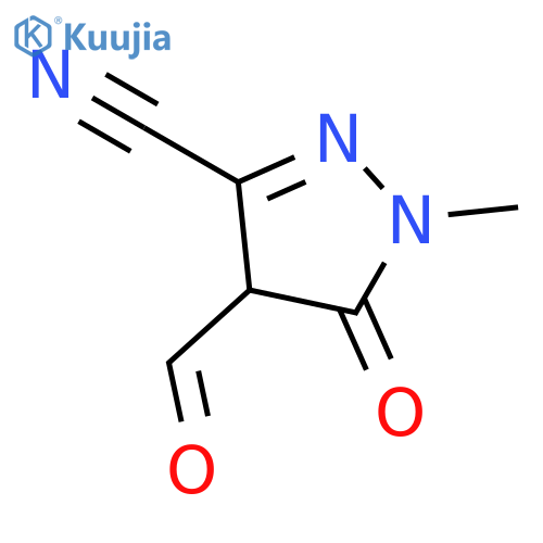 1H-Pyrazole-3-carbonitrile,4-formyl-4,5-dihydro-1-methyl-5-oxo- structure