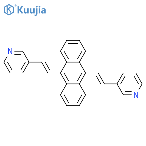 9,10-bis((E)-2-(pyridin-3-yl)vinyl)anthracene structure