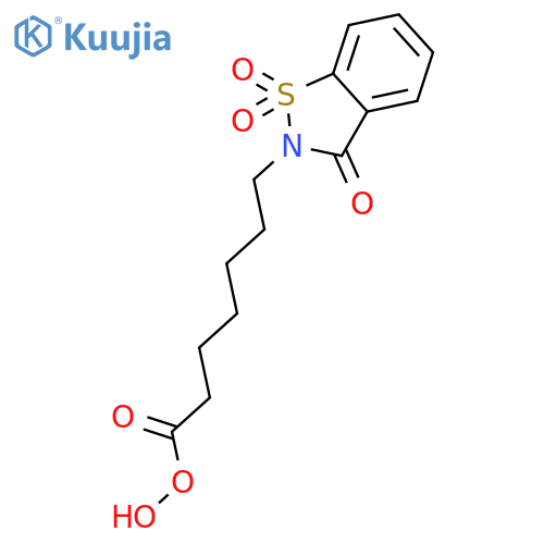 7-(1,1,3-Trioxo-1,3-dihydro-2H-1lambda~6~,2-benzothiazol-2-yl)heptaneperoxoic acid structure