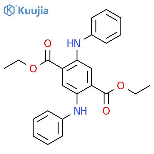 1,4-Benzenedicarboxylicacid, 2,5-bis(phenylamino)-, 1,4-diethyl ester structure