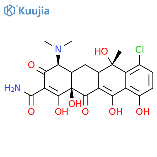 2-Naphthacenecarboxamide,7-chloro-4-(dimethylamino)-1,4,4a,5,5a,6,11,12a-octahydro-3,6,10,12,12a-pentahydroxy-6-methyl-1,11-dioxo-,(4R,4aS,5aS,6S,12aS)- structure