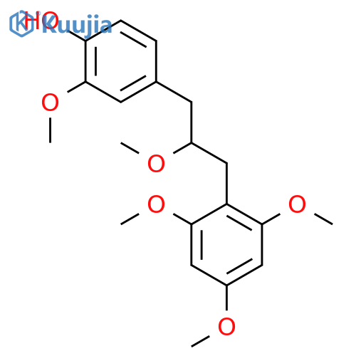 2-methoxy-4-[(2R)-2-methoxy-3-(2,4,6-trimethoxyphenyl)propyl]phenol structure
