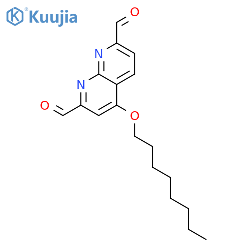 1,8-Naphthyridine-2,7-dicarboxaldehyde, 4-(octyloxy)- structure