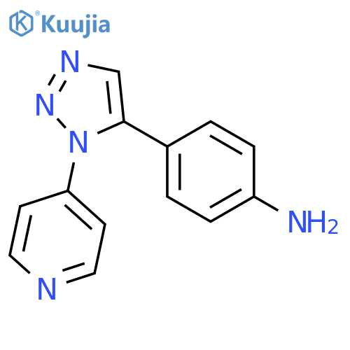 4-(1-(Pyridin-4-yl)-1H-1,2,3-triazol-5-yl)aniline structure