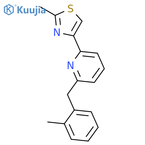 Pyridine, 2-[(2-methylphenyl)methyl]-6-(2-methyl-4-thiazolyl)- structure