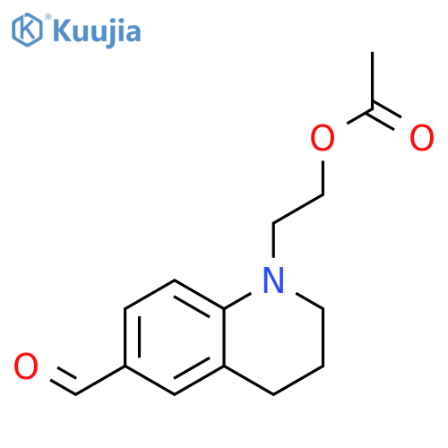 6-Quinolinecarboxaldehyde, 1-[2-(acetyloxy)ethyl]-1,2,3,4-tetrahydro- structure