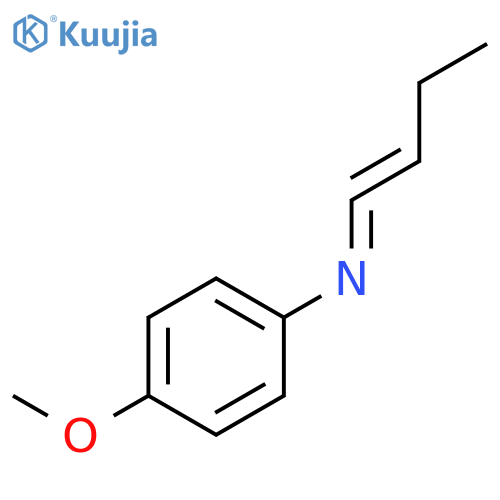 Benzenamine, N-1-butenylidene-4-methoxy- structure