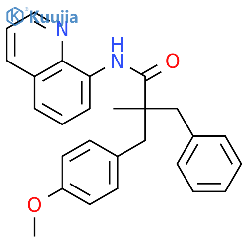 Benzenepropanamide, 4-methoxy-α-methyl-α-(phenylmethyl)-N-8-quinolinyl- structure