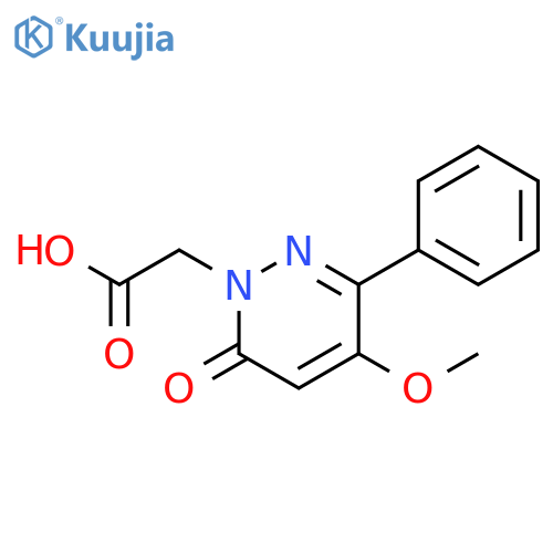 2-(4-methoxy-6-oxo-3-phenyl-pyridazin-1-yl)acetic acid structure