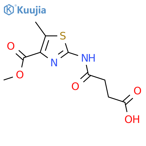 4-{4-(Methoxycarbonyl)-5-methyl-1,3-thiazol-2-ylamino}-4-oxobutanoic acid structure