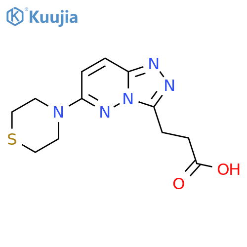 3-(6-Thiomorpholin-4-yl-[1,2,4]triazolo[4,3-b]pyridazin-3-yl)-propionic acid structure