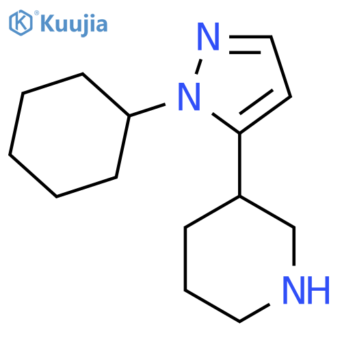 3-(1-Cyclohexyl-1H-pyrazol-5-yl)piperidine structure
