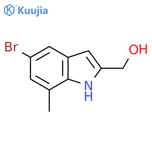 (5-Bromo-7-methyl-1H-indol-2-yl)methanol structure
