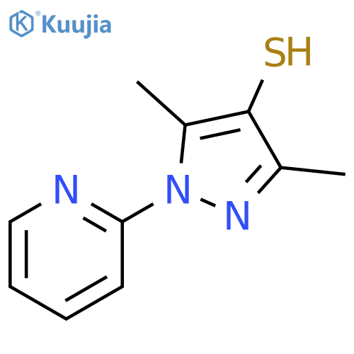 3,5-Dimethyl-1-pyridin-2-yl-1H-pyrazole-4-thiol structure