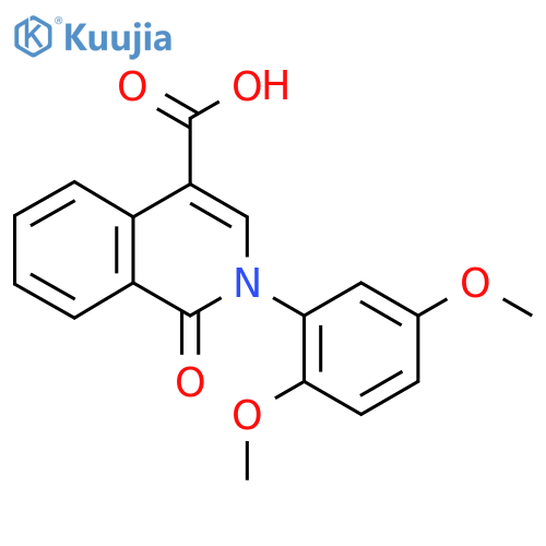 2-(2,5-Dimethoxyphenyl)-1-oxo-1,2-dihydroisoquinoline-4-carboxylic acid structure
