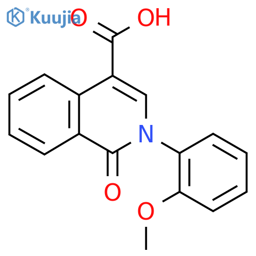 2-(2-Methoxyphenyl)-1-oxo-1,2-dihydroisoquinoline-4-carboxylic acid structure