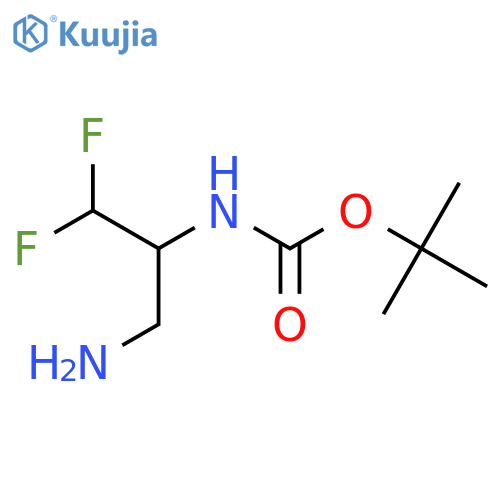 Tert-Butyl (3-amino-1,1-difluoropropan-2-yl)carbamate structure