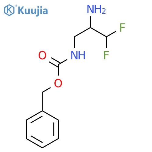 Benzyl (2-amino-3,3-difluoropropyl)carbamate structure