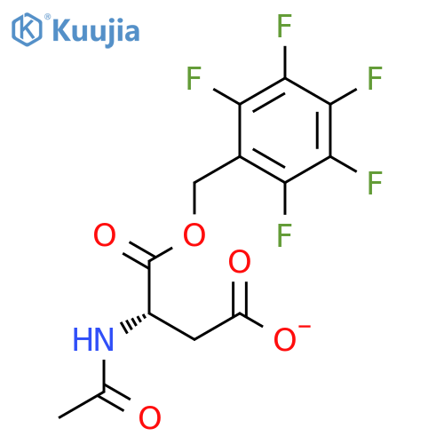 L-Aspartic acid, N-acetyl-, 1-[(pentafluorophenyl)methyl] ester structure