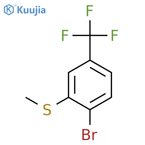 Benzene, 1-bromo-2-(methylthio)-4-(trifluoromethyl)- structure