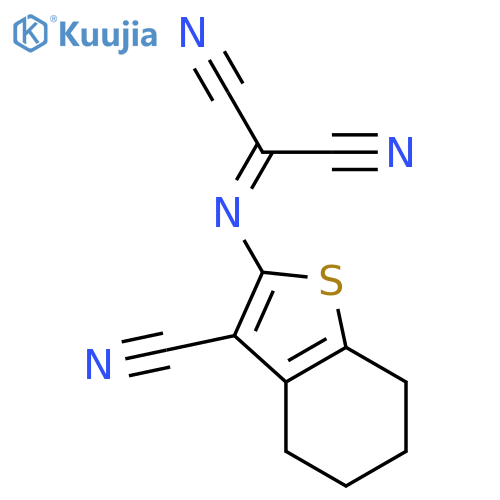 PROPANEDINITRILE, [(3-CYANO-4,5,6,7-TETRAHYDROBENZO[B]THIEN-2-YL)IMINO]- structure