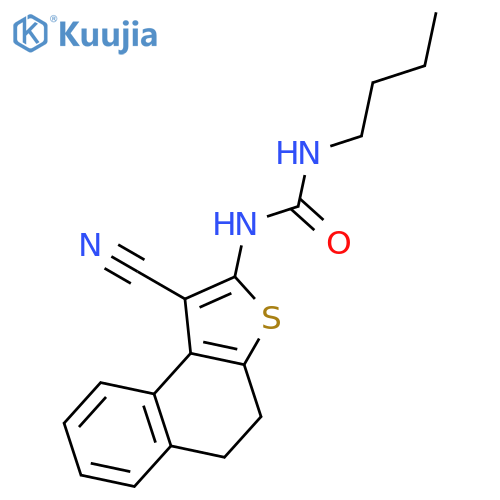 Urea, N-butyl-N'-(1-cyano-4,5-dihydronaphtho[2,1-b]thien-2-yl)- structure