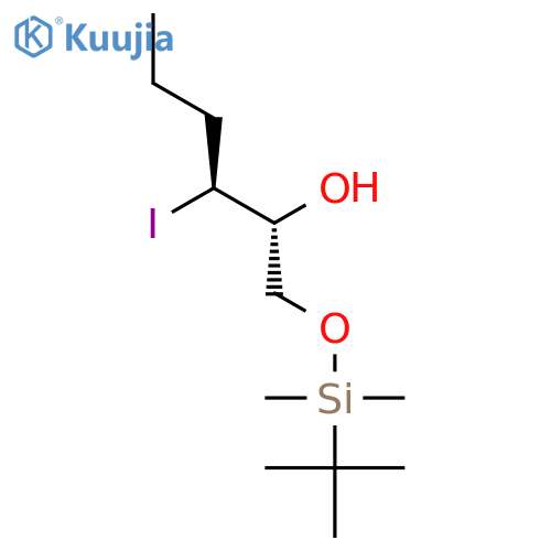 2-Hexanol, 1-[[(1,1-dimethylethyl)dimethylsilyl]oxy]-3-iodo-, (R*,S*)- structure