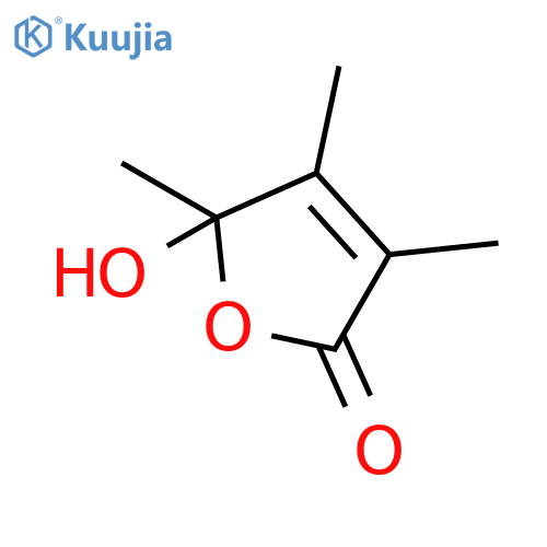 5-hydroxy-3,4,5-trimethylfuran-2-one structure