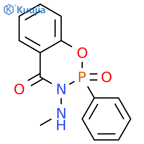 4H-1,3,2-Benzoxazaphosphorin-4-one,2,3-dihydro-3-(methylamino)-2-phenyl-, 2-oxide structure