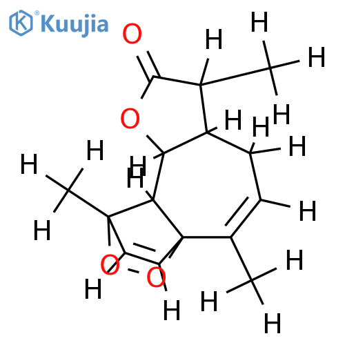 1alpha,4alpha-endoperoxy-5alpha,11alphaH-guaia-2,9-dien-12,6alpha-olide structure