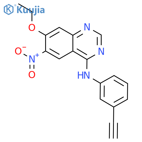 7-Ethoxy-N-(3-ethynylphenyl)-6-nitroquinazolin-4-amine structure
