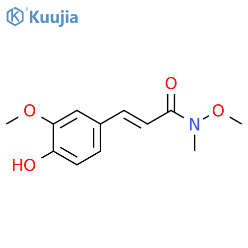 2-Propenamide, 3-(4-hydroxy-3-methoxyphenyl)-N-methoxy-N-methyl-, (2E)- structure