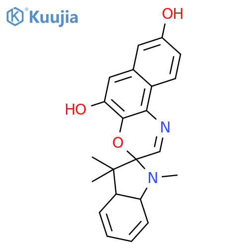 Spiro[2H-indole-2,3'-[3H]naphth[2,1-b][1,4]oxazine]-5',8'-diol, 1,3,3a,7a-tetrahydro-1,3,3-trimethyl- structure