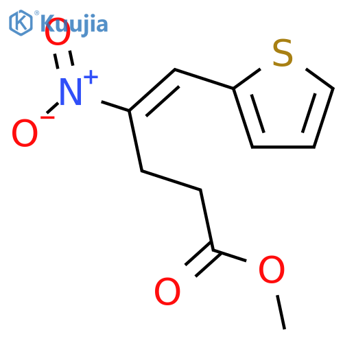 4-Pentenoic acid, 4-nitro-5-(2-thienyl)-, methyl ester, (E)- structure