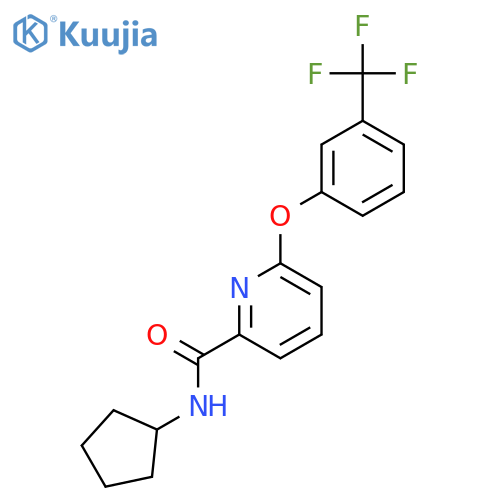2-Pyridinecarboxamide, N-cyclopentyl-6-[3-(trifluoromethyl)phenoxy]- structure