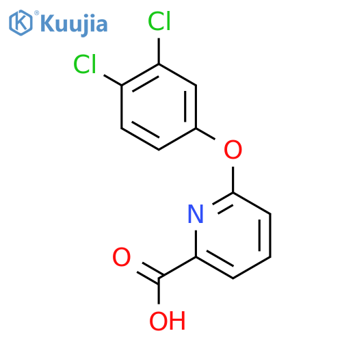 6-(3,4-dichlorophenoxy)pyridine-2-carboxylic acid structure