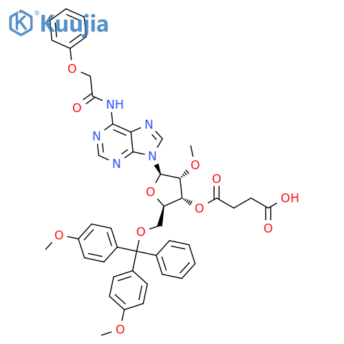 Adenosine, 5'-O-[bis(4-methoxyphenyl)phenylmethyl]-2'-O-methyl-N-(phenoxyacetyl)-, 3'-(hydrogen butanedioate) (9CI) structure