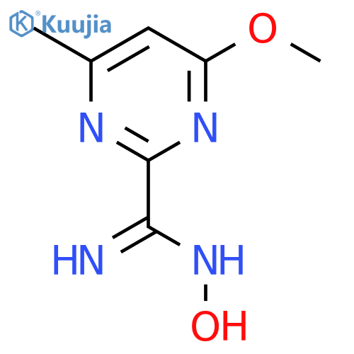 2-Pyrimidinecarboximidamide, N-hydroxy-4-methoxy-6-methyl- structure