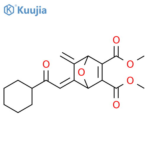 7-Oxabicyclo[2.2.1]hept-2-ene-2,3-dicarboxylic acid, 5-(2-cyclohexyl-2-oxoethylidene)-6-methylene-, dimethyl ester, (E)- (9CI) structure
