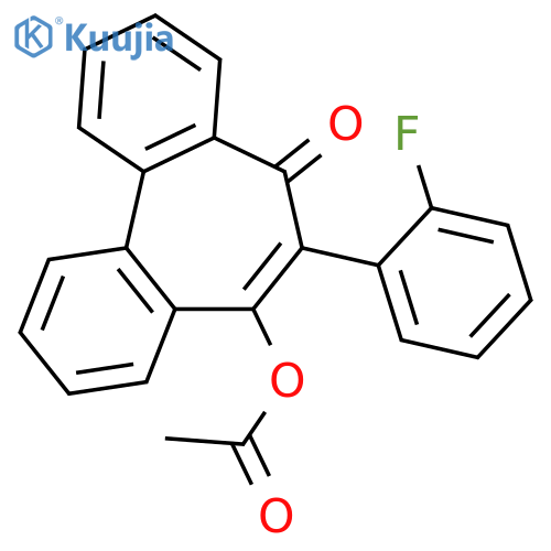 5H-Dibenzo[a,c]cyclohepten-5-one, 7-(acetyloxy)-6-(2-fluorophenyl)- structure