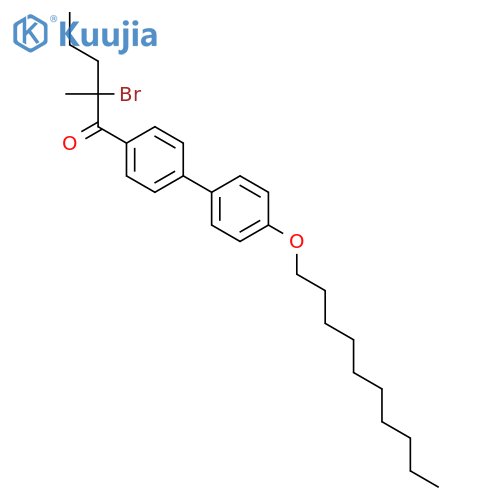 1-Pentanone, 2-bromo-1-[4'-(decyloxy)[1,1'-biphenyl]-4-yl]-2-methyl- structure