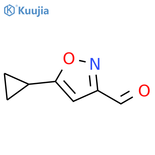 5-cyclopropyl-1,2-oxazole-3-carbaldehyde structure