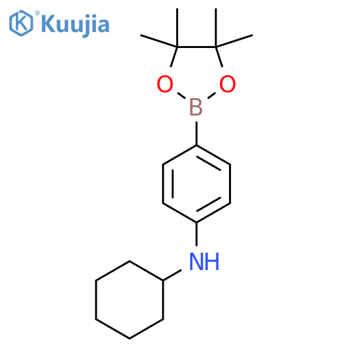 N-Cyclohexyl-4-(4,4,5,5-tetramethyl-1,3,2-dioxaborolan-2-yl)aniline structure