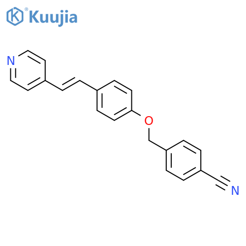 Benzonitrile, 4-[[4-[2-(4-pyridinyl)ethenyl]phenoxy]methyl]- structure