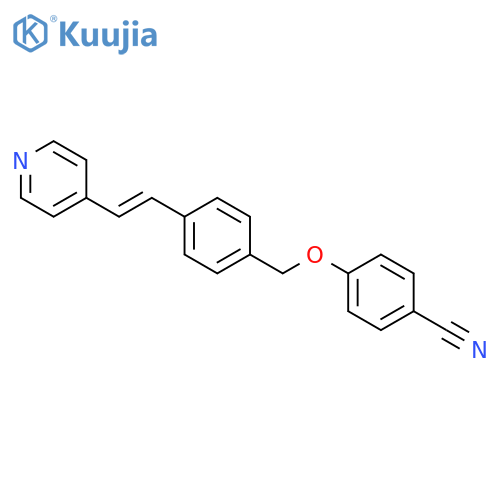 Benzonitrile, 4-[[4-[2-(4-pyridinyl)ethenyl]phenyl]methoxy]- structure