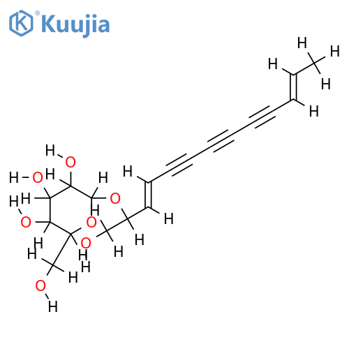 2-O-beta-D-glucosyltrideca-3E,11E-dien-5,7,9-triyn-1,2-diol structure